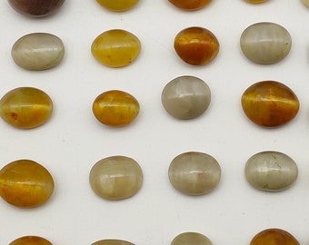 AAA Gelber Katzenauge Chrysoberyll Cabochon | 9 x 15 mm Edelstein Stein