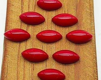 AAA-kwaliteit: 6 x 12 mm: rode koraal edelstenen-platte cabochon-gekalibreerde cabochon-macramé maken Edelsteen-losse edelstenen voor het maken van sieraden