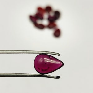 AAA Quality | 7*9mm Teardrop Garnet | Red Garnet Smooth Drop Shape Cabochons | Loose gemstone | Calibrated Gemstone | Jewelry Making Stone