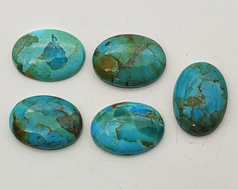 AAA-kwaliteit: 17 * 22 mm gekalibreerde maat: natuurlijk blauw mohave turkoois edelsteen-ovaal cabochon-handgepolijst macramé maken van edelsteen-gladde steen