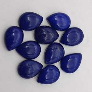 AAA Natural 12*16mm Lapis Lazuli Pear Shape, Loose Gemstone, Flat Back Cabochon, Calibrated Size Gemstones, Macrame Jewlery Making Gemstone
