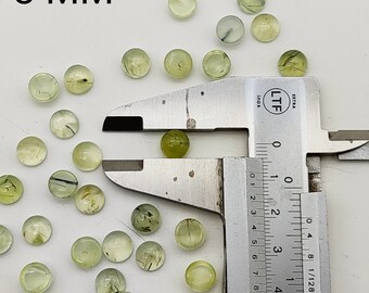 AAA Qualty-8MM Natuurlijke Prehnite Cabochon-Ronde Vorm Edelsteen-Losse Prehnite Lot-Macrame Maken Edelstenen-Bodem Platte Edelsteen-Gratis Verzending