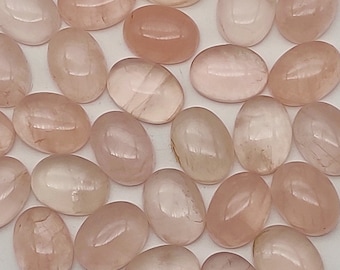 AAA Rose Quartz Cabochon - 10x14mm Oval, Pink Gemstone