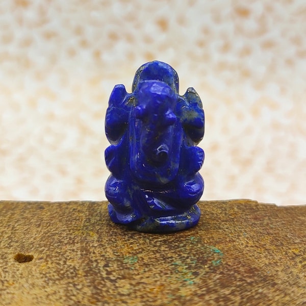 Lapis Lazuli Gemstone Ganesh-Ganesha Statue-Ganesha Figurine-Lord Ganesh-Blue Stone Ganesh-Easter Gift Lord Ganesh-Healing Ganesh Gift Item