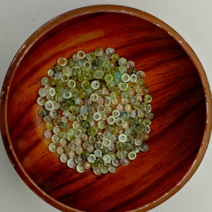 AAA Qualität 7*7mm, Natürlicher Prehnit Edelstein, runder Formschliff, glatter Edelstein, loses Cabochon Lot, Schmuckherstellung Stein, Freundschaftstag Geschenk
