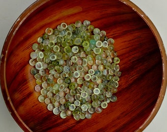 AAA natuurlijke prehniet-edelsteen, ronde cabochon (7 x 7 mm)