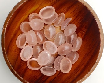 AAA Rose Quartz Cabochons – 10x12mm Oval Pink Gemstone for Jewelry