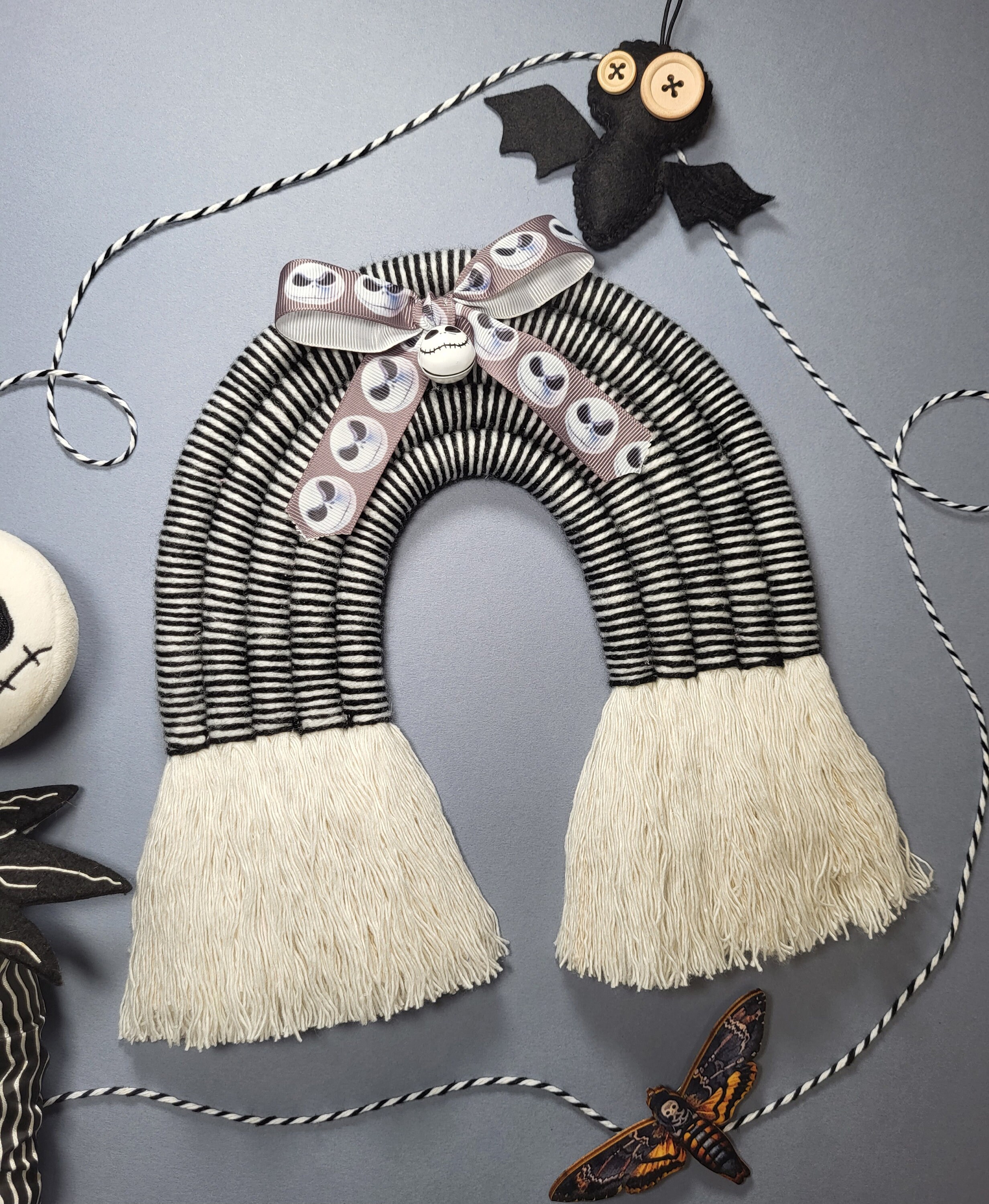 Jack Skellington Room Decor Gothic Macrame Rainbow Gothic Etsy