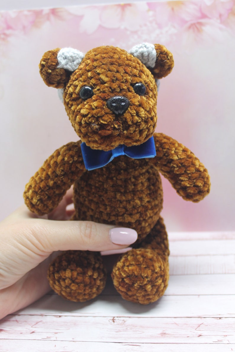 Teddy bear knitted in hearing aids Etsy