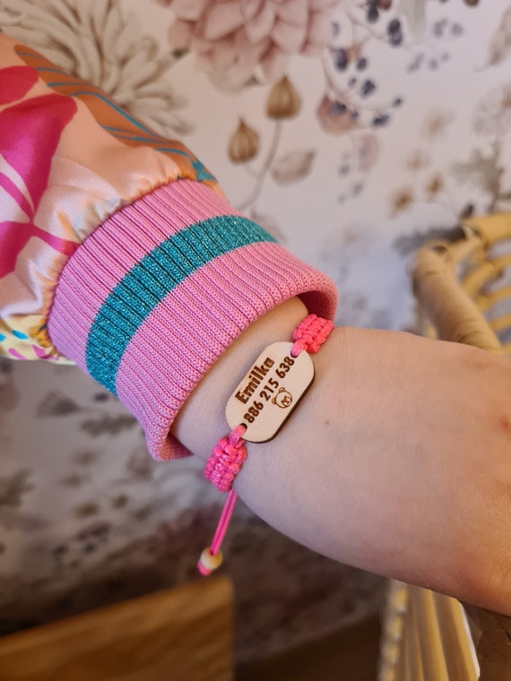 Child wristband phone number best sale