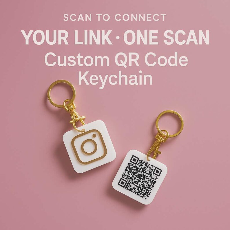 Personalized QR Code Keychain – Custom Social Media Key Ring ...