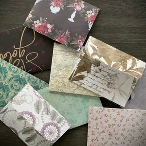 4 enveloppes décoratives faites main en papier à motif de haute qualité