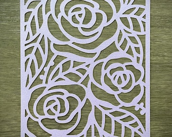 Roses card overlay svg diy card svg thank you card cricut svg digital download