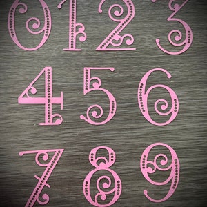Retro numbers svg png great gatsby letters  art nouveau