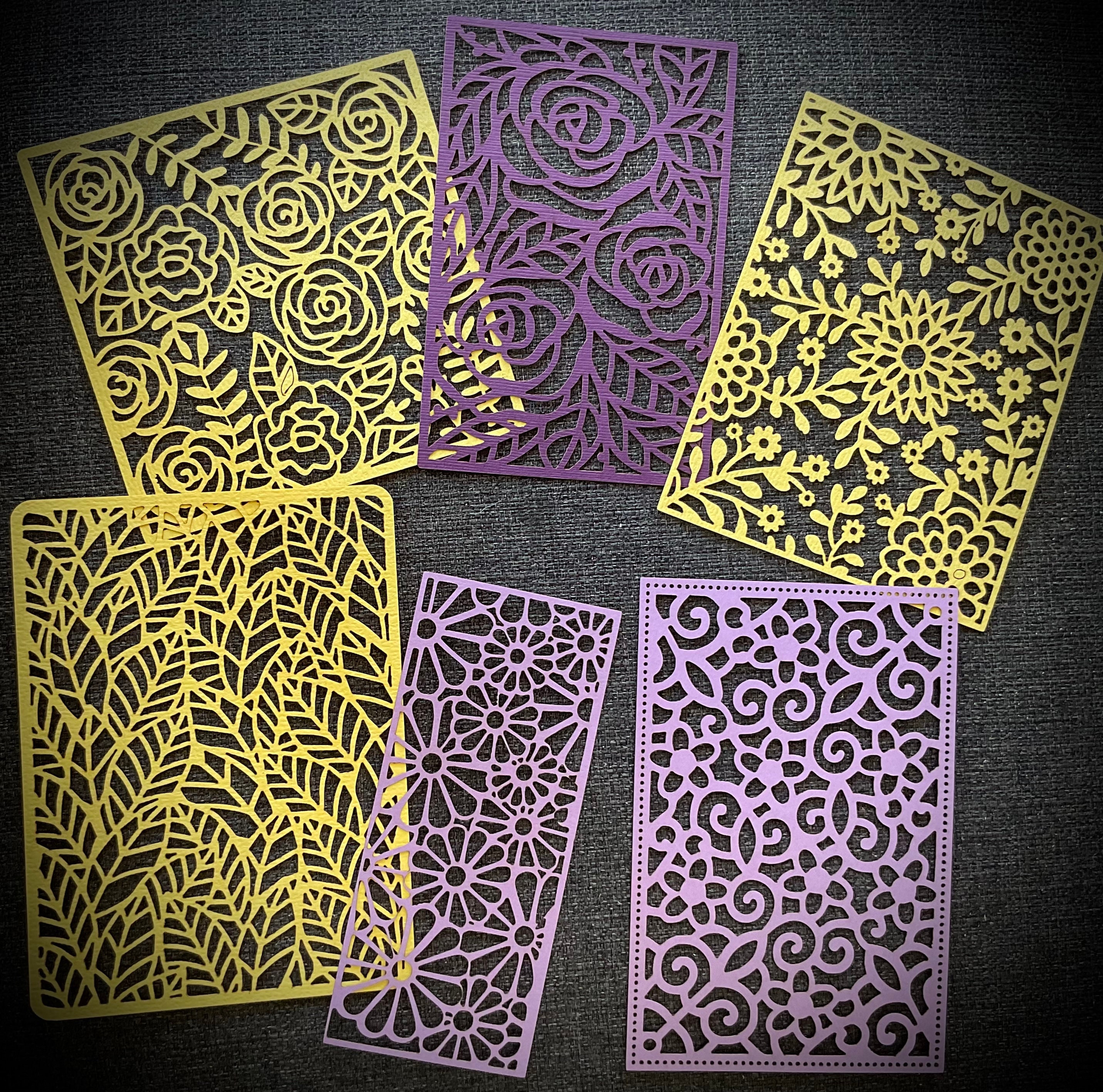 6 Card Front - Card Overlay Valentine Birthday Occasion Card Set of 6 ...