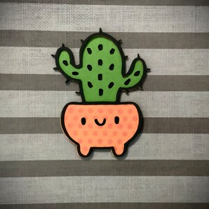 Lindo cactus en capas svg para cricut láser digital svg png