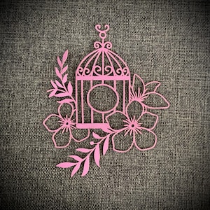 Blumen-Vogelkäfig 001 verzierten svg Brautvogelkäfig png