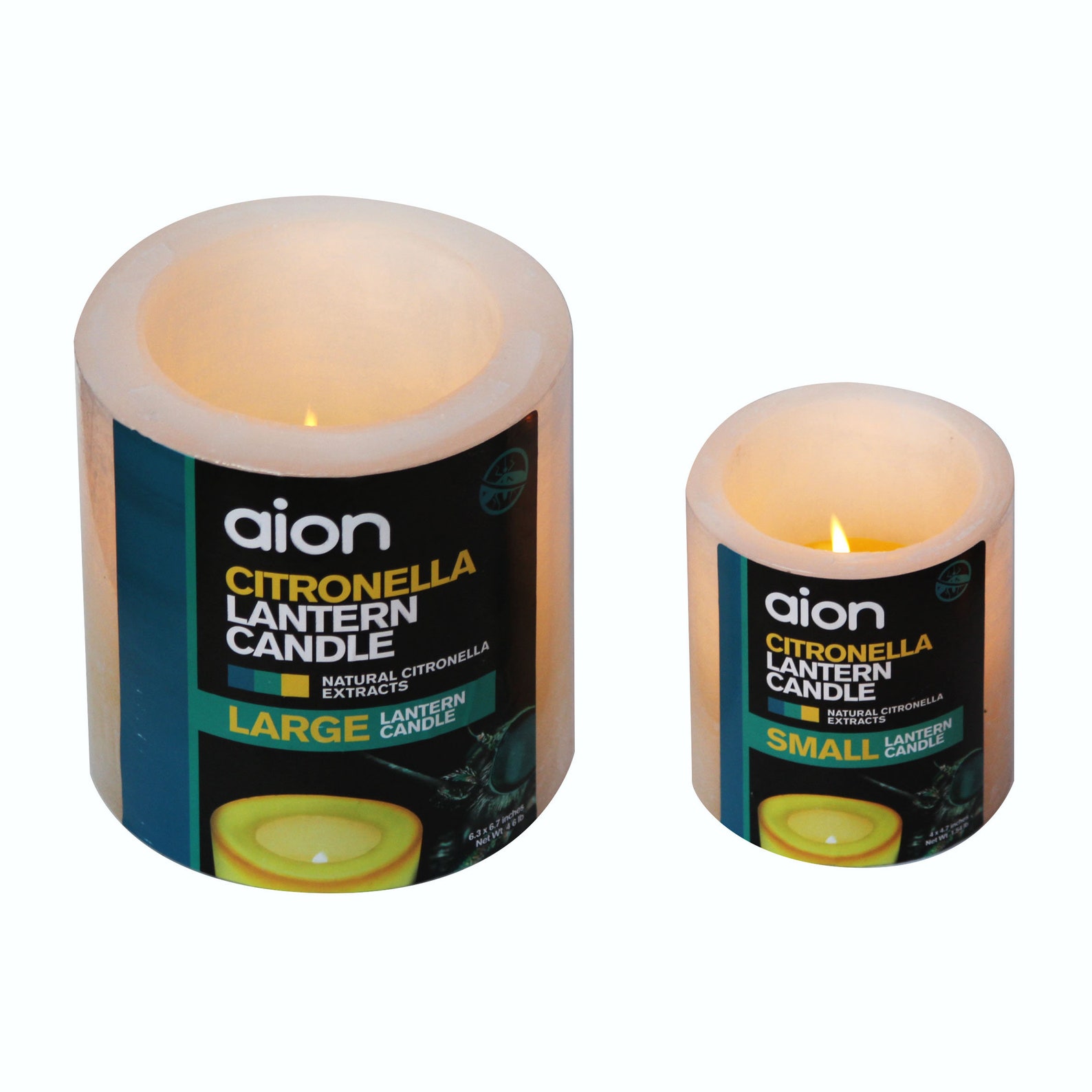 Aion Citronella Pillar Candle Lantern Large Decorative Etsy