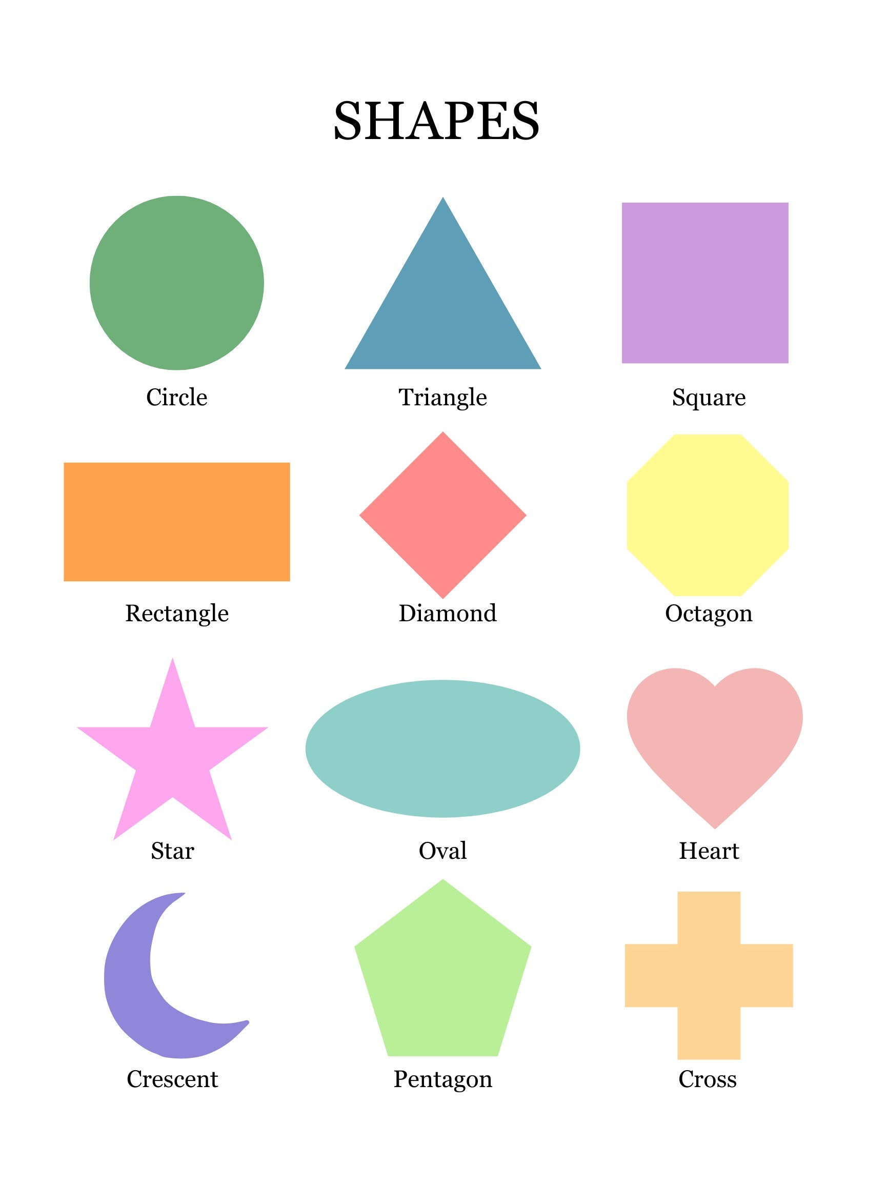 SHAPES - Etsy