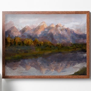 Grand Teton National Park Painting, Fine Art Oil Painting, Grand Tetons Painting