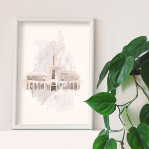 Bountiful Utah Temple Print, LDS Art, Temple Painting