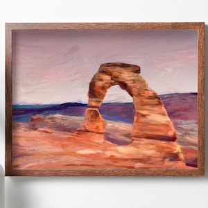 Arches National Park Painting, Fine Art Oil Painting, Delicate Arch Painting