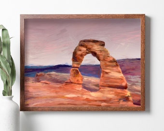 Arches National Park Painting, Fine Art Oil Painting, Delicate Arch Painting