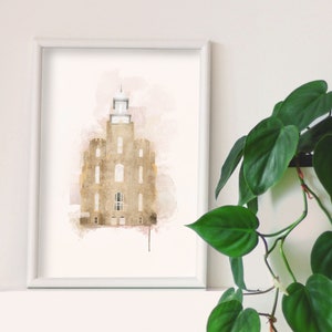 Logan Utah Temple Painting, LDS Temple Painting