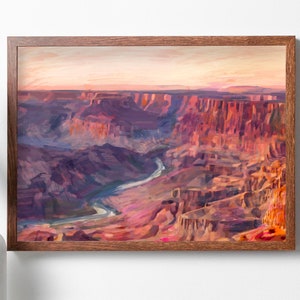 Grand Canyon National Park Painting, Fine Art Oil Painting, Grand Canyon Painting