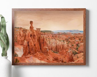 Bryce Canyon National Park Painting, Fine Art Oil Painting, Bryce Canyon Painting
