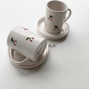Handmade ceramic cup - Cherry