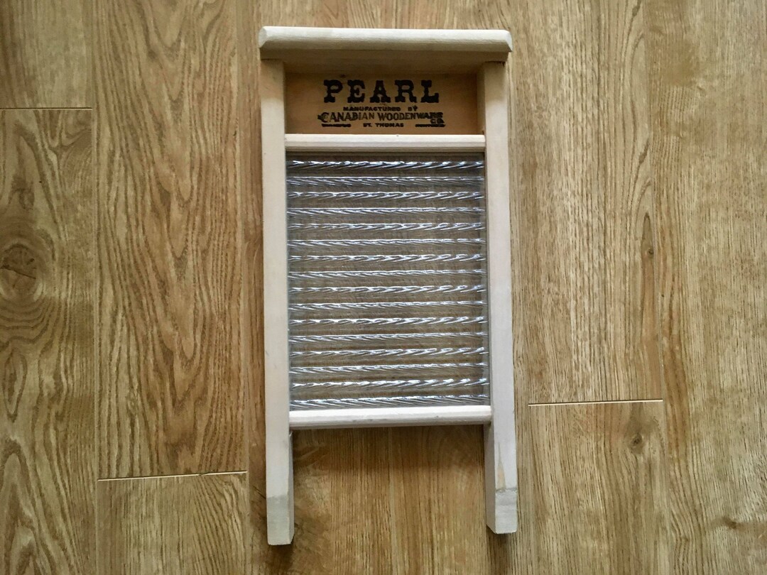 ANTIQUE Washboard With Ripple Glass ecofriendly Green Etsy