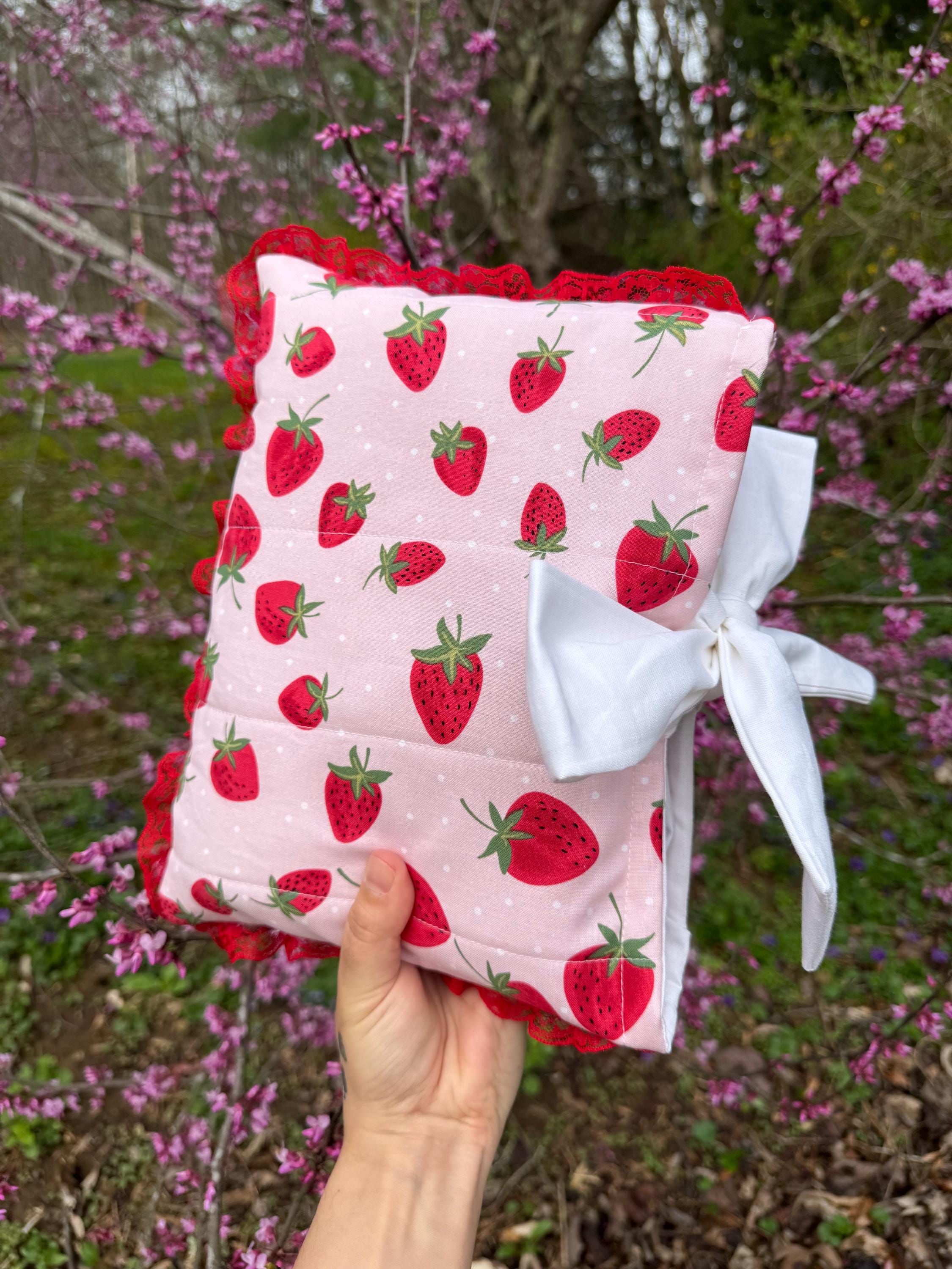 Handmade Strawberry Fabric Book