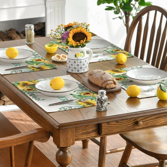 Sunflower Eucalyptus Summer Placemats