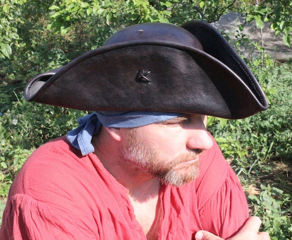 Tricorn Hatpirate LEATHER HAT Jack Hat 