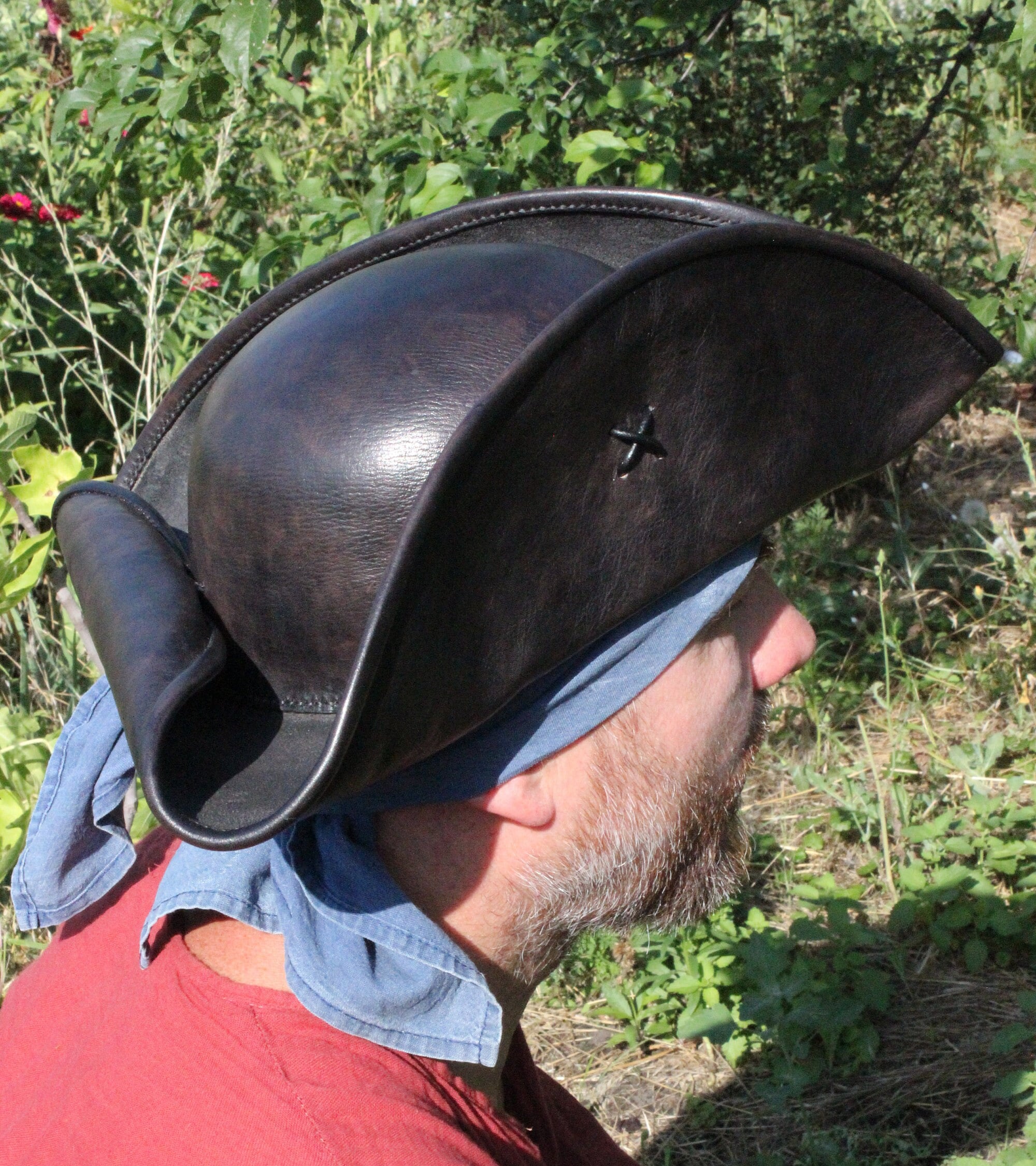 Tricorn HatPIRATE LEATHER HAT Captain Jack Sparrow Hatblack Etsy