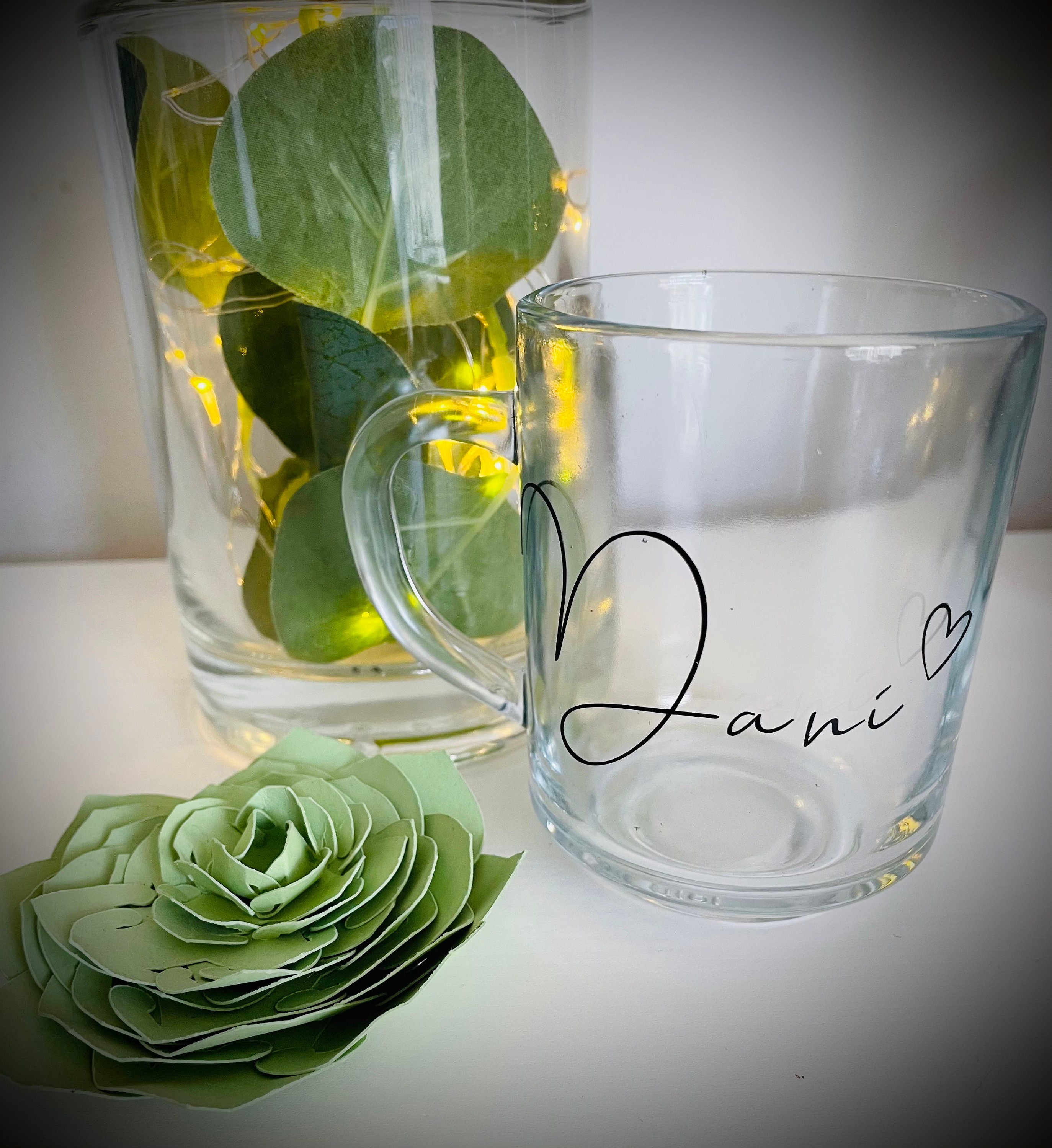 Personalised Glass Tea Mug Etsy