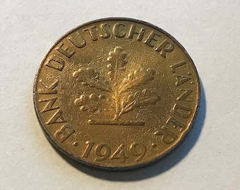 10 Pfennig 1949 J Rare!