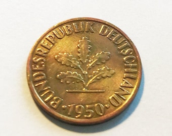 10 Pfennig 1950 D vzgl. Rarely!