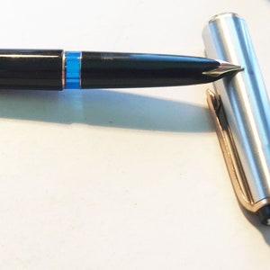 Rare Montblanc 32S Black, Steel, 14K Gold Spring, 1960s