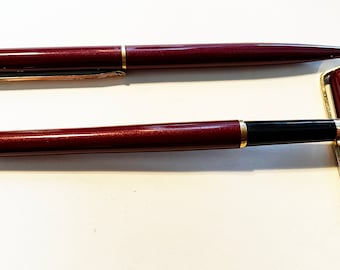 Elysee Fountain Pen 14K/585 Gold Nib Blue-marbled Unused/mint L87