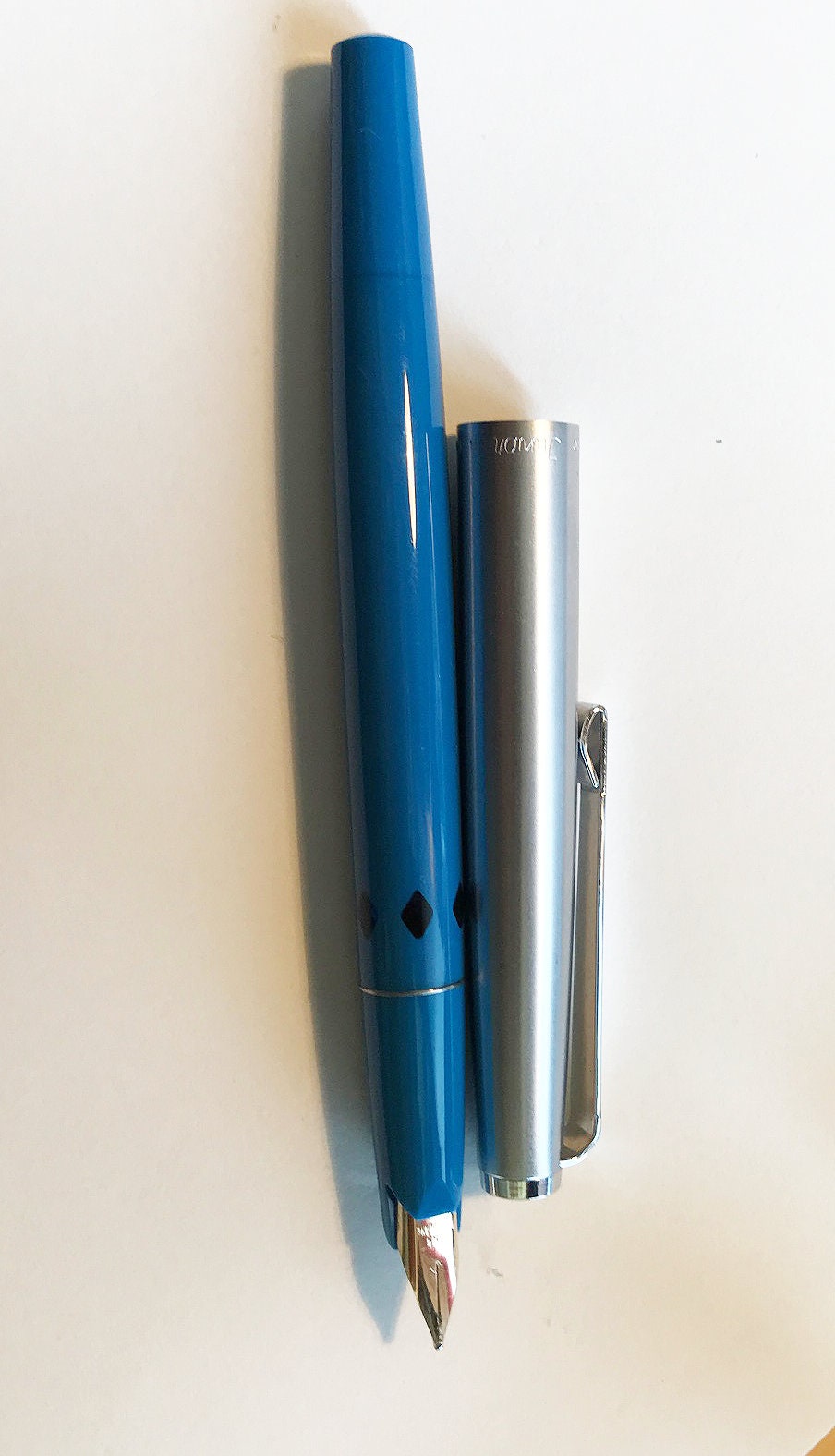 d*9様 MONTBLANC ジュニア622 万年筆 ペン先585 モンブラン モンブラン ジュニア 622、585 ゴールド ペン先、1970 年、ブルー