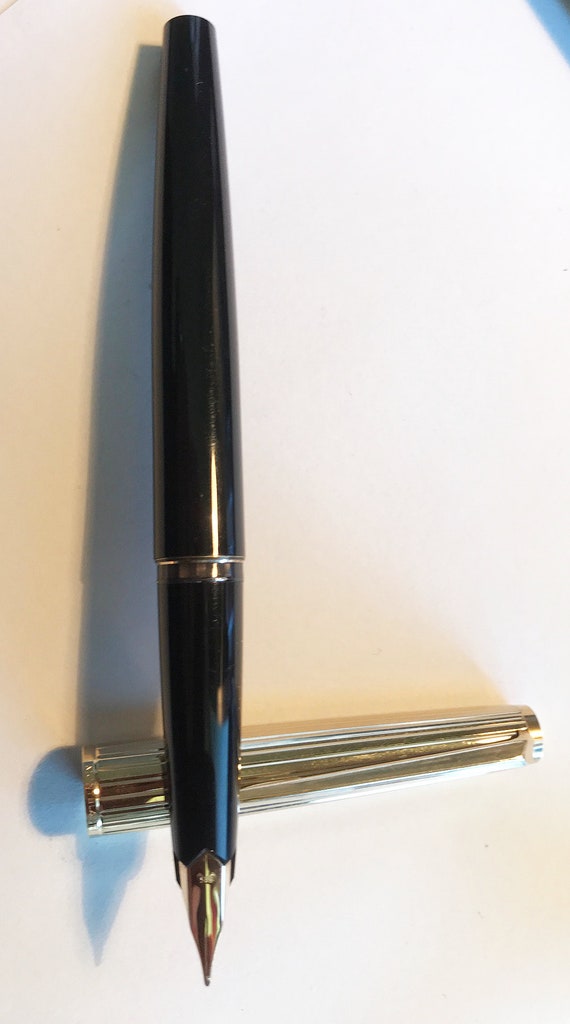 Montblanc Classic No.227 Piston Filler Black gold 585 Spring Thread Guilloche 1970 as Good as New Etsy Canada