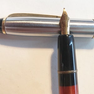 Montblanc III Series No. 444-*5 piston filler black/silver