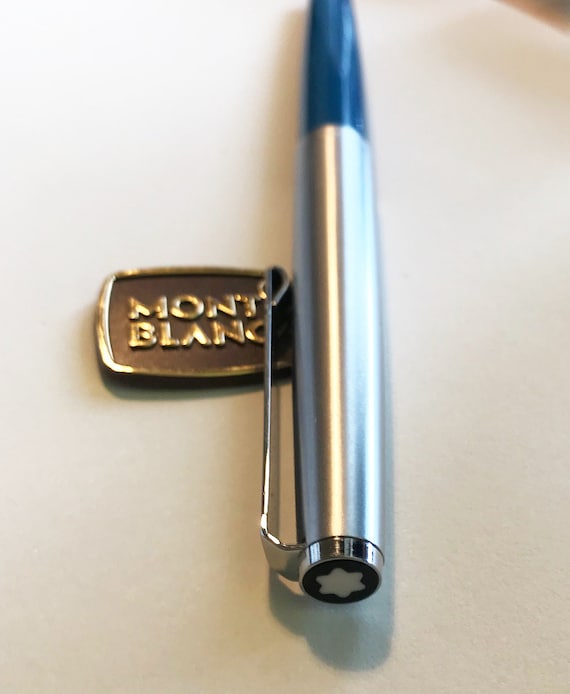Montblanc Junior 622, 585 Gold Nib, 1970, Blue/stainless