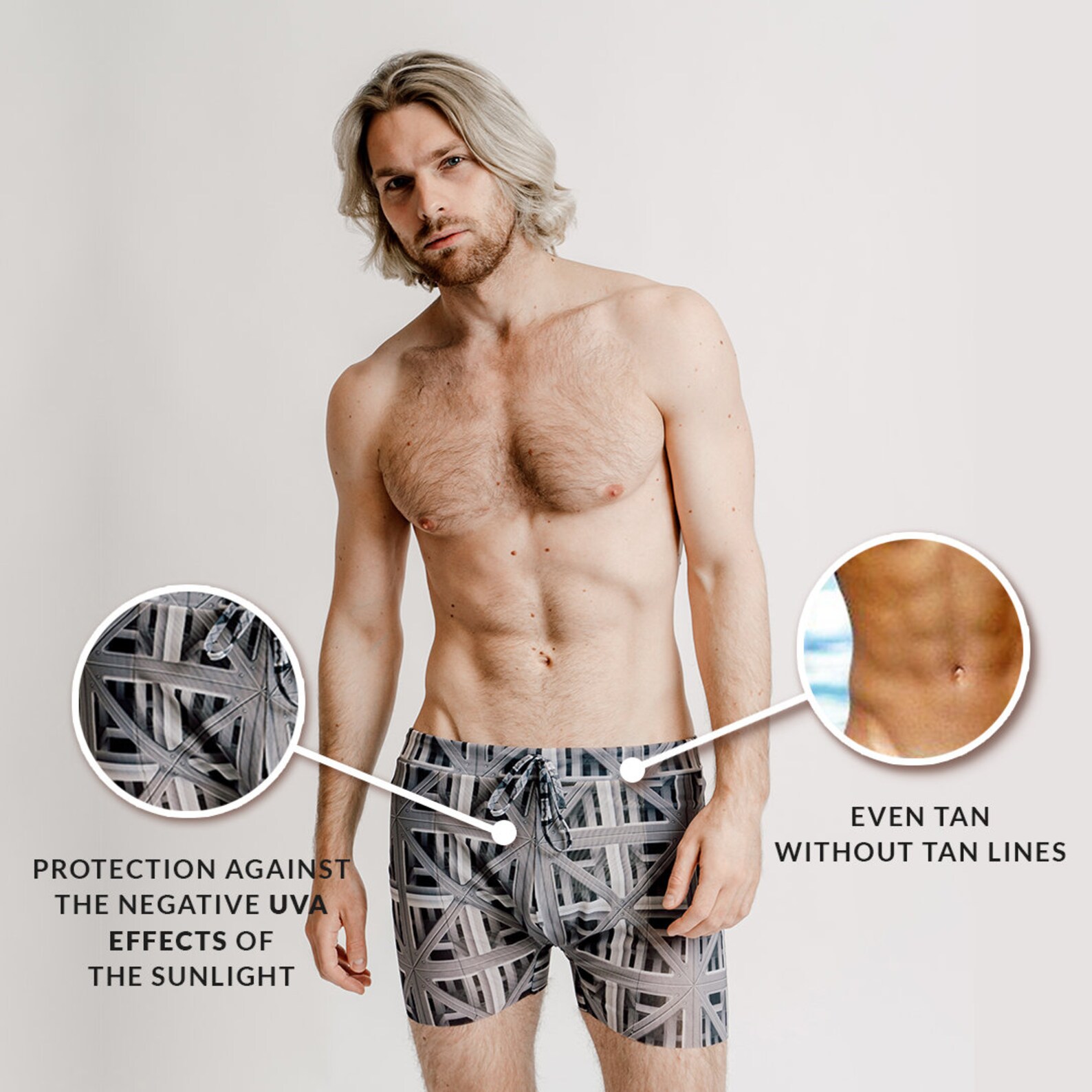 Men's Shorts Even Tan No Tan Lines Smart Swimsuits Trunks Etsy