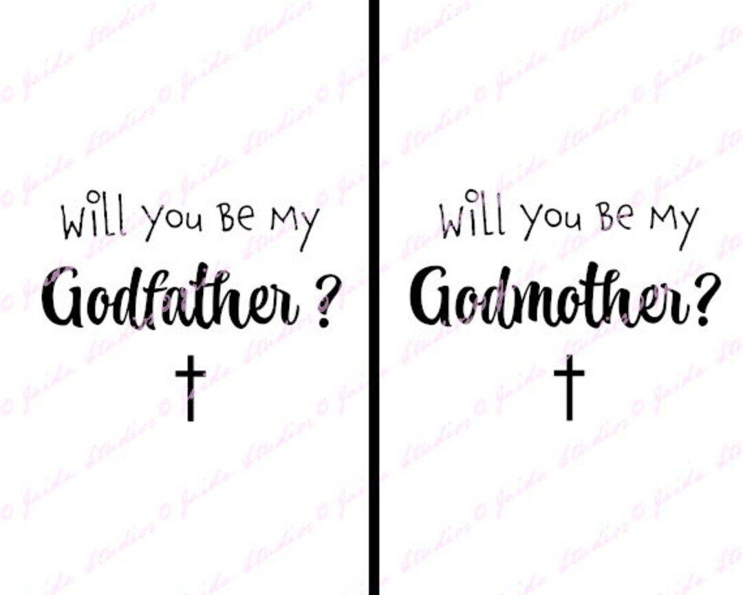 Will You Be My Godmother? / Will You Be My Godfather? - SVG/PNG Files