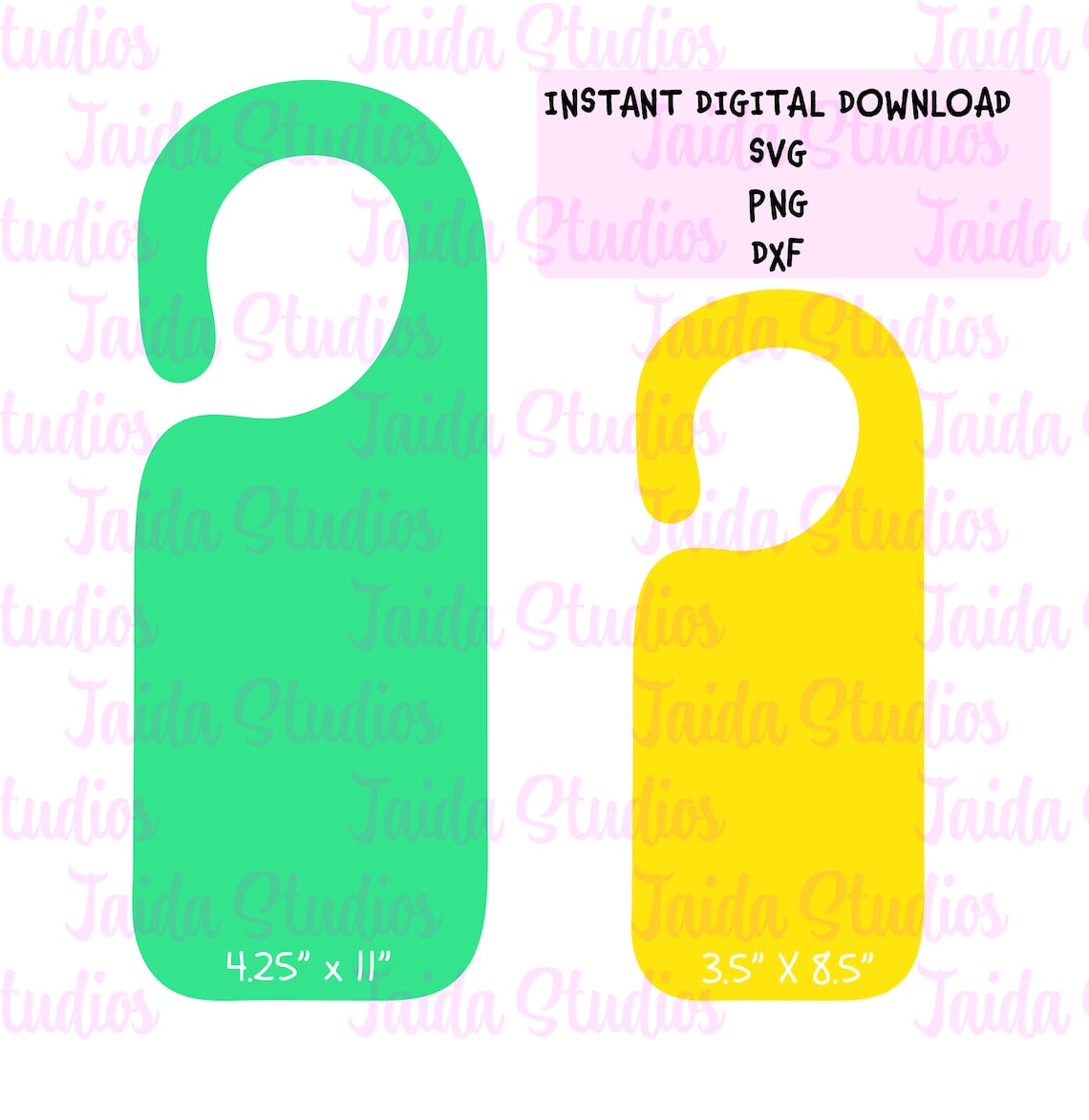 Door Hanger Template SVG Digital Download Etsy