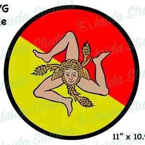 Sicilian Trinacria - Sicily, SVG FILE - Digital Download