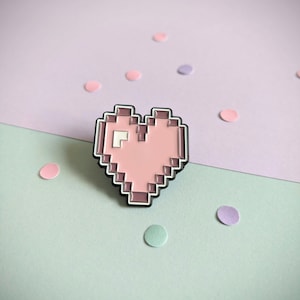 Pin Badge "Pixel Heart" Brooch